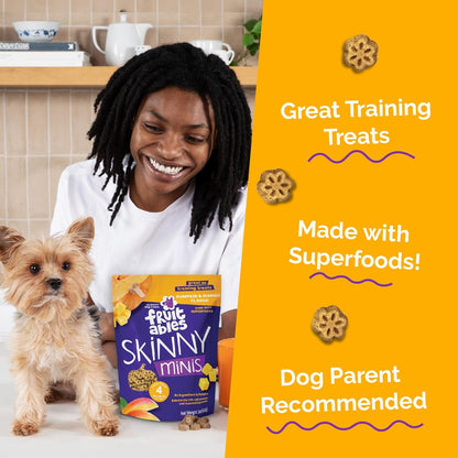 Skinny Mini Dog Treats, Training Treats, Pumpkin and Mango, 5Oz | Healthy Dog Treats, Crunchy Dog Biscuits, Healthy Puppy Treats, Limited Ingredient, Training Rewards, Made in USA