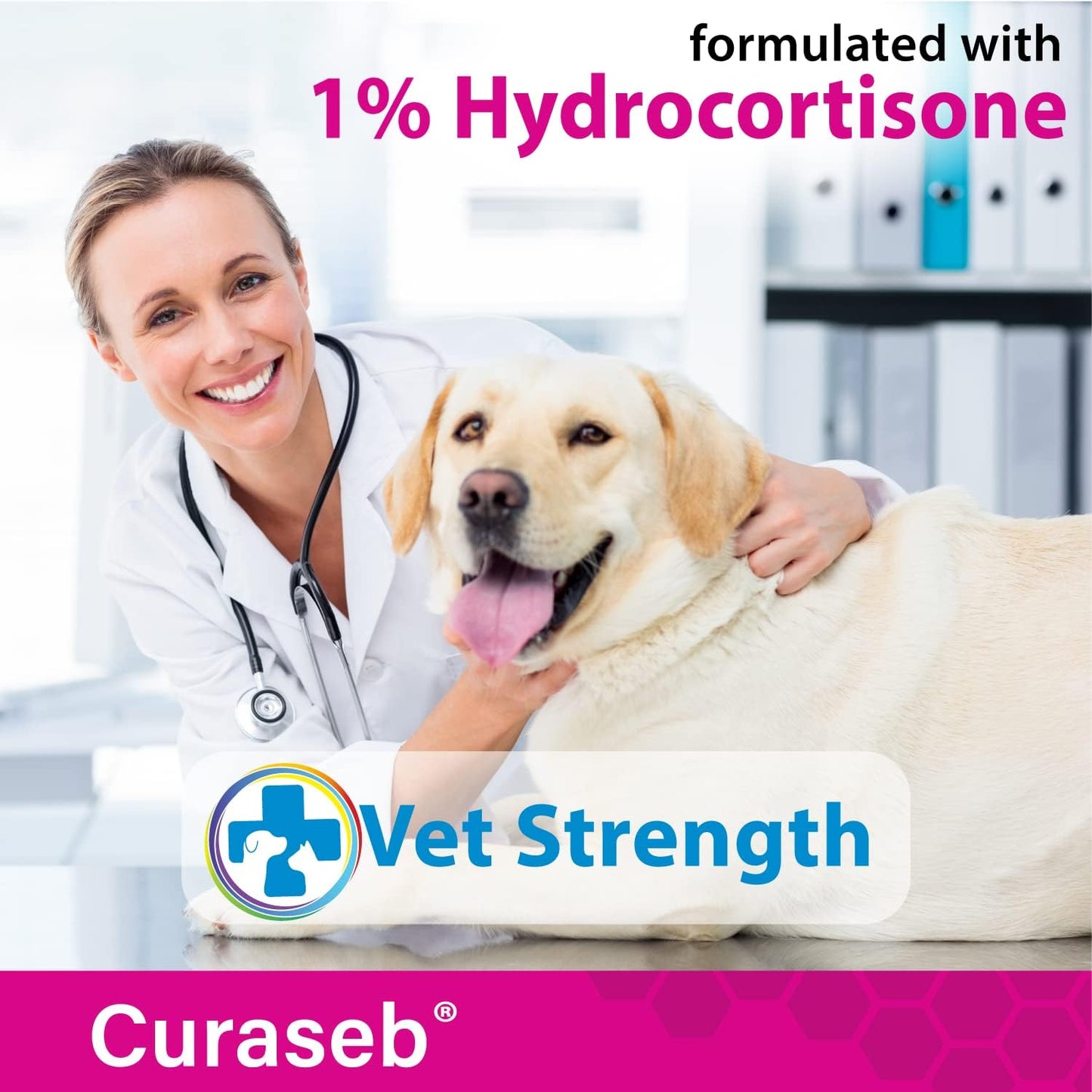Hydrocortisone Wipes for Dogs & Cats – Instant Itch Relief for Hot Spots, Paw Licking, Rashes, Allergies, Bites, Dry Skin – with Soothing Aloe - 100 Wipes