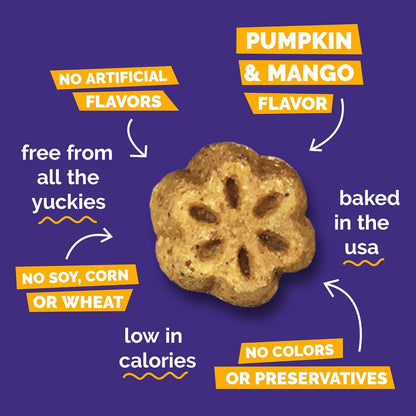 Skinny Mini Dog Treats, Training Treats, Pumpkin and Mango, 5Oz | Healthy Dog Treats, Crunchy Dog Biscuits, Healthy Puppy Treats, Limited Ingredient, Training Rewards, Made in USA