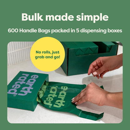 Dog Poop Bags for Dogs, 600 Easy Tie Handle Bags, Lavender | Extra Thick Waste Bag Refill Rolls