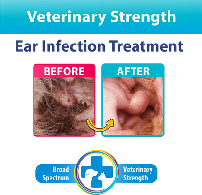 Curaseb Dog Ear Infection Treatment Solution – Soothes Itchy & Inflamed Ears – Cleans Debris and Buildup - 8Oz