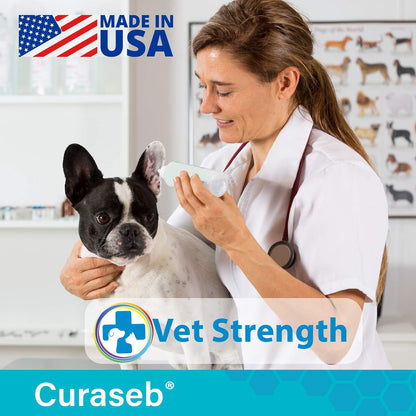 Curaseb Dog Ear Infection Treatment Solution – Soothes Itchy & Inflamed Ears – Cleans Debris and Buildup - 8Oz