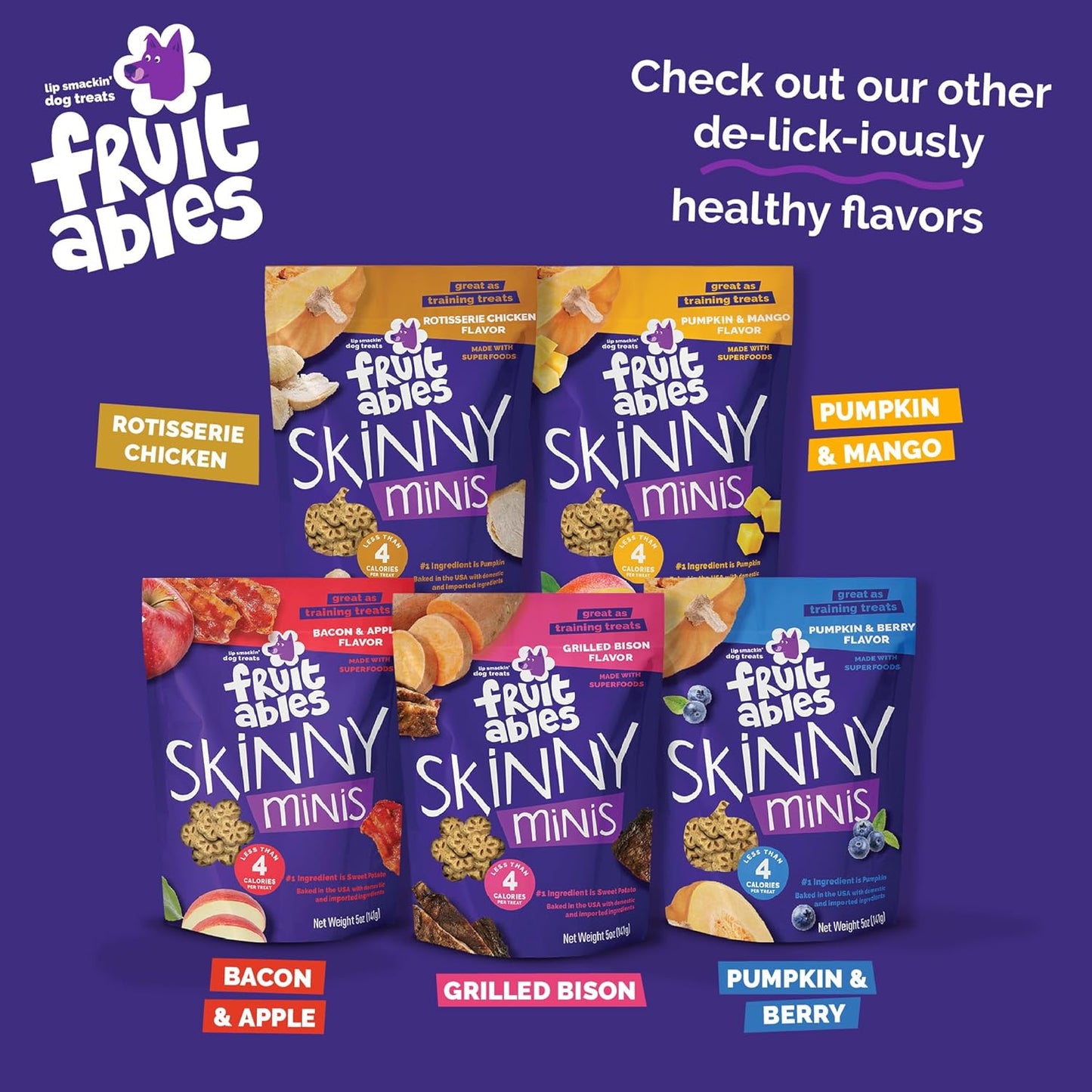 Skinny Mini Dog Treats, Training Treats, Pumpkin and Mango, 5Oz | Healthy Dog Treats, Crunchy Dog Biscuits, Healthy Puppy Treats, Limited Ingredient, Training Rewards, Made in USA