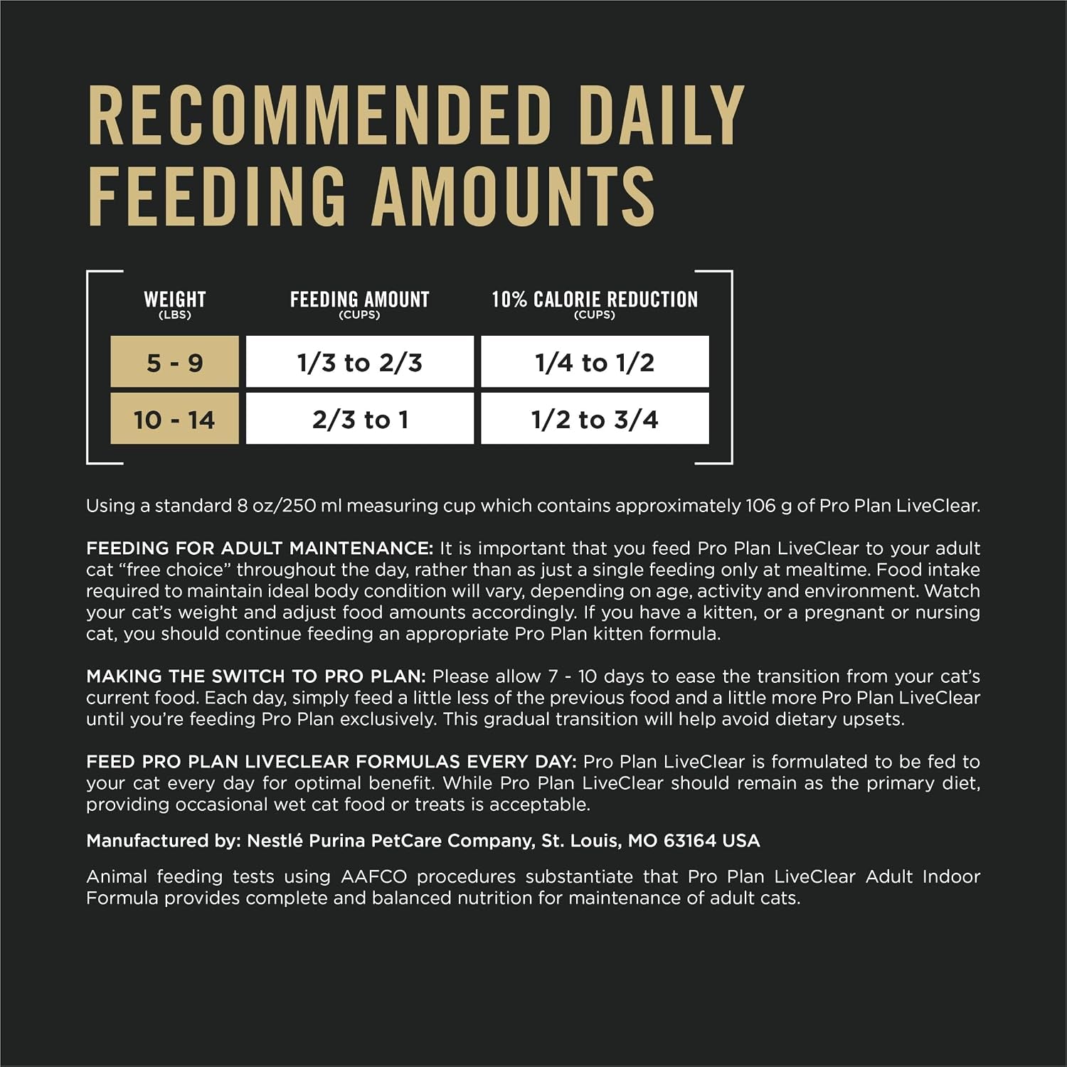 Purina Pro Plan Indoor Cat Food Liveclear Cat Allergen Reducing Turkey and Rice Formula - 3.2 Lb.