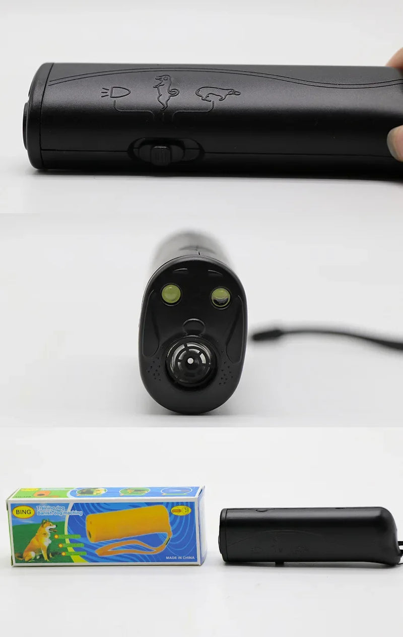 Double Ultrasonic Pet Dog Repeller anti Barking Stop Bark Training Device High Power Dog Training Repellents Not Include Battery