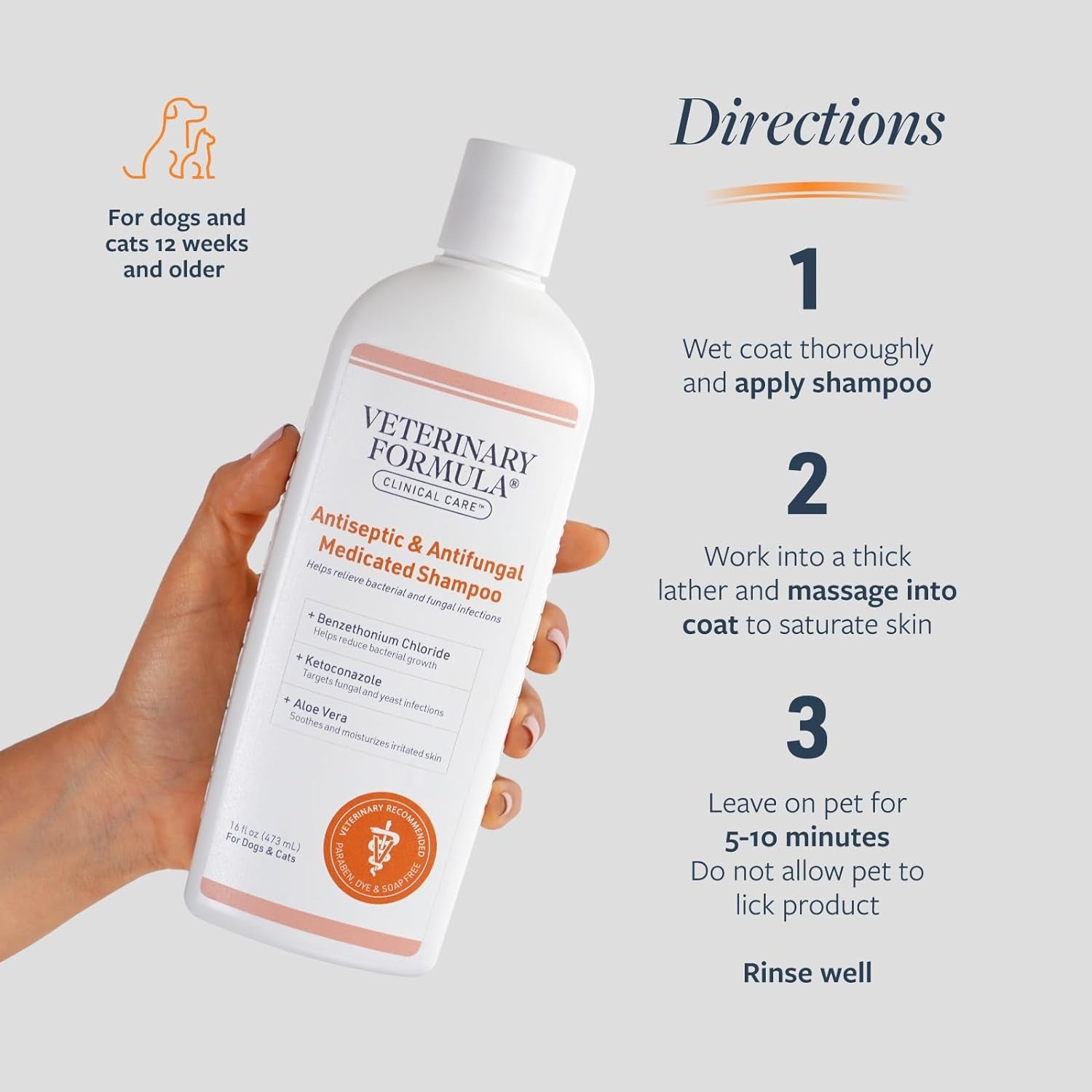 Clinical Care Antiseptic & Antifungal Shampoo, 16 Oz | Medicated Formula Helps Alleviate Scaly, Greasy and Red Skin; Free from Parabens, Dyes and Soap