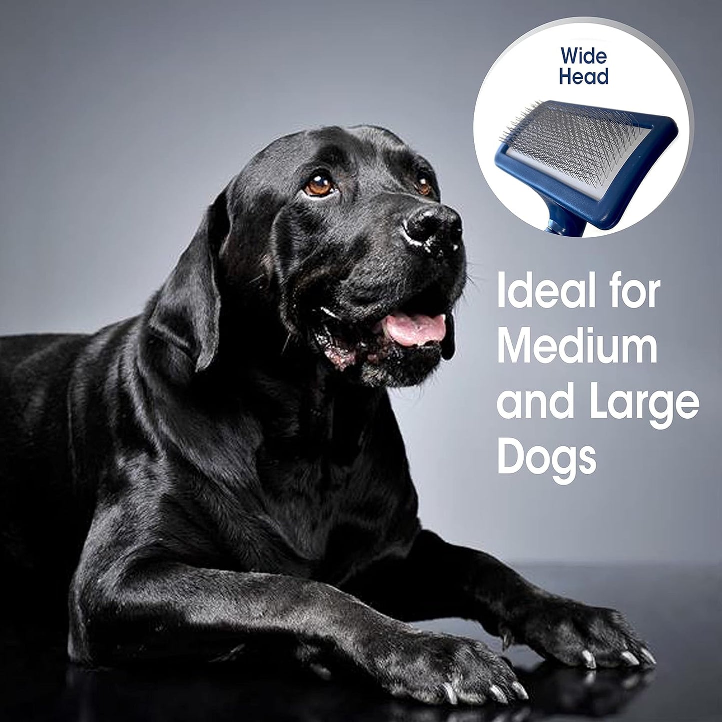 Magic Coat Professional Series Grooming Brush for Dogs & Cats, Reduces Shedding, Stimulates Coat'S Natural Oils, Ergonomic Design, Ideal for Medium, Long, Curly, and Wiry Coats | Reduces Shedding, Fine Wire Bristle Dog Brush, Captures Loose Hair & Increas