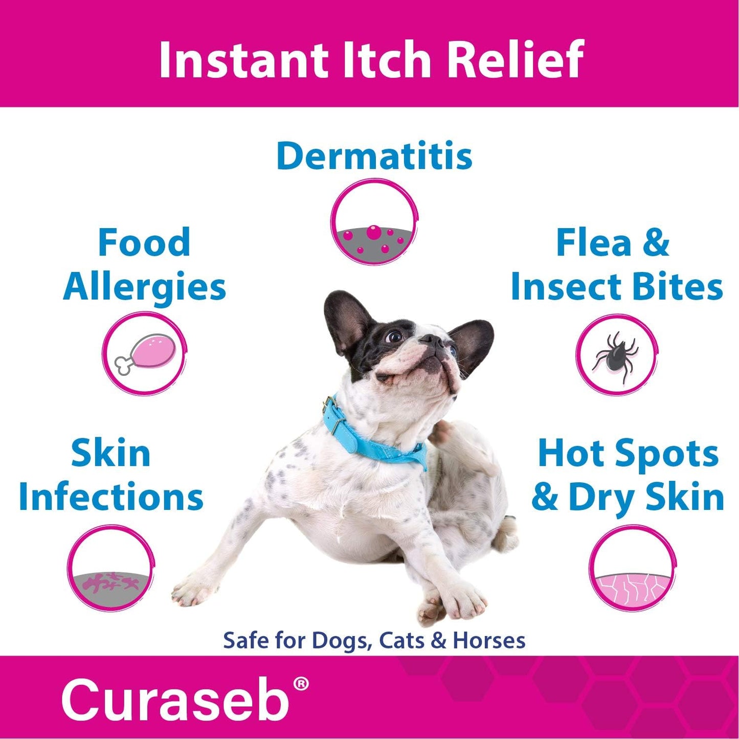 Hydrocortisone Wipes for Dogs & Cats – Instant Itch Relief for Hot Spots, Paw Licking, Rashes, Allergies, Bites, Dry Skin – with Soothing Aloe - 100 Wipes